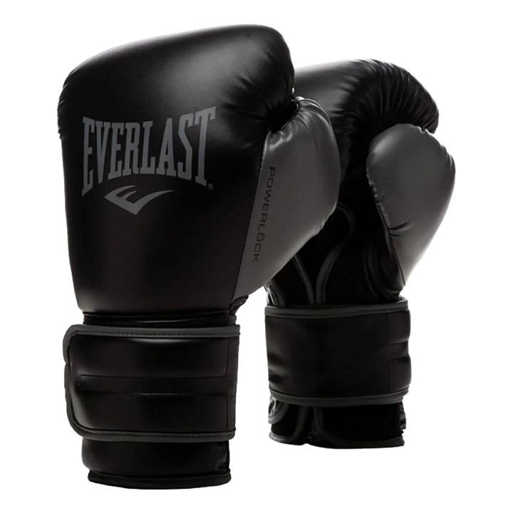 Everlast - Boxhandschuhe / Powerlock Training Gloves / Schwarz-Grau