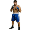 FIGHT-FIT - Boxing Shorts / Boxhosen / Blau-Weiss