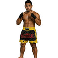 FIGHTERS - Muay Thai Shorts / Schwarz-Gelb
