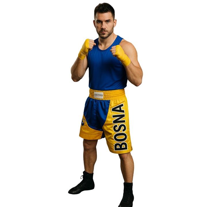 FIGHT-FIT - Boxing Shorts / Boxhosen / Long Cut / Bosnien-Bosna