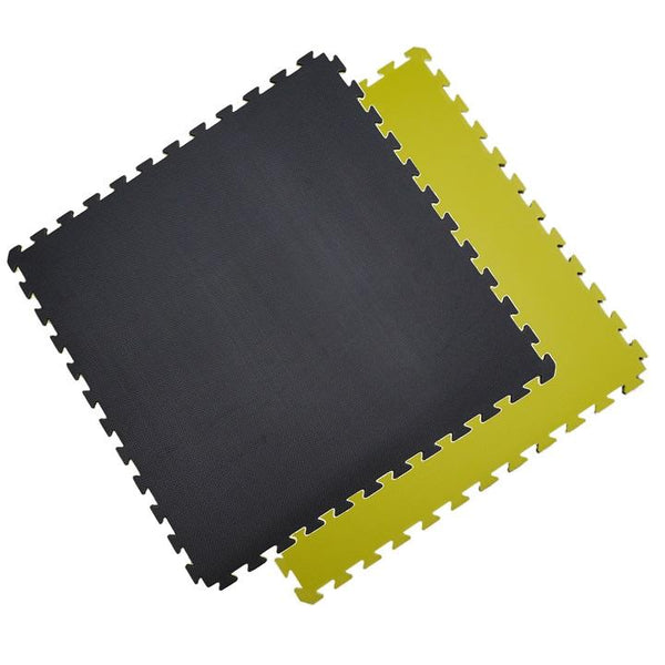Kampfsportmatten  / 100 x 100 x 2.0 cm / Steckmatten / Bodenmatte / Trainingsmatte  / Schwarz-Gelb
