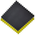 10 Stück Kampfsportmatten / 100 x 100 x 2.0 cm / Steckmatten / Schwarz-Gelb
