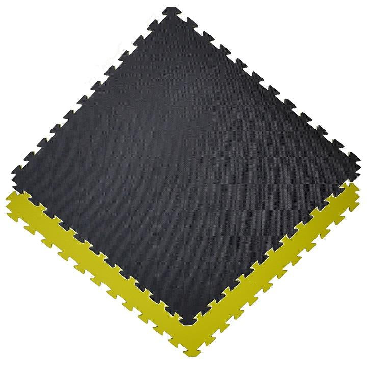 10 Stück Kampfsportmatten / 100 x 100 x 2.0 cm / Steckmatten / Schwarz-Gelb