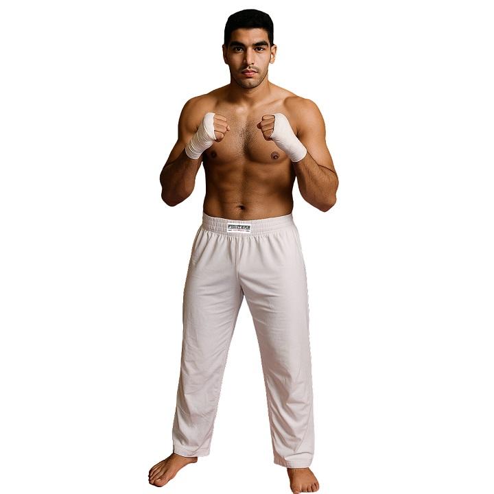 FIGHTERS - Kickboxing Hosen / Lycra / Weiss
