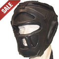FIGHTERS - Kopfschutz mit Gitter / Double Protect / Schwarz