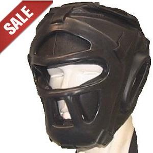 FIGHTERS - Kopfschutz mit Gitter / Double Protect / Schwarz