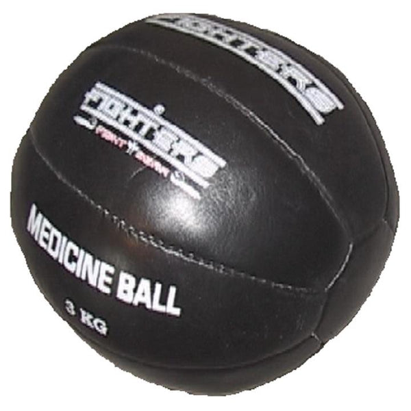FIGHTERS - Medizinball / Rindsleder / Schwarz / 3 kg