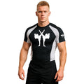 FIGHTERS - Rashguard / Giant / Schwarz-Weiss