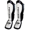 FIGHTERS - Muay Thai Schienbeinschutz / Striker / Weiss-Schwarz