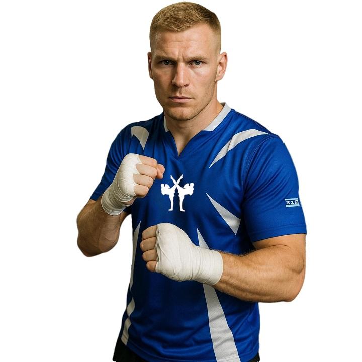 FIGHTERS - Kick-Boxing Shirt / Competition / Blau