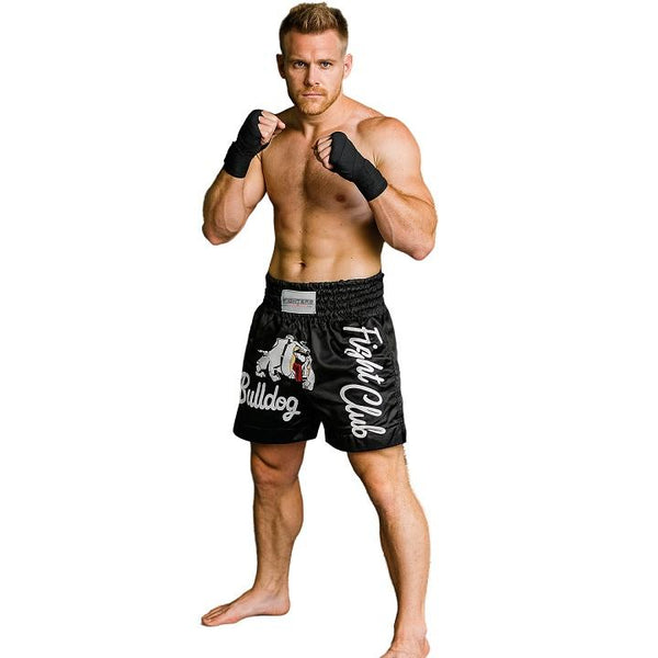 FIGHTERS - Muay Thai Shorts / Fight Club Bulldog / Schwarz