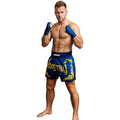 FIGHTERS - Muay Thai Shorts / Blau-Gold