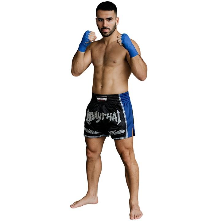 FIGHTERS - Thaibox Shorts / Elite Pro Muay Thai / Schwarz-Blau