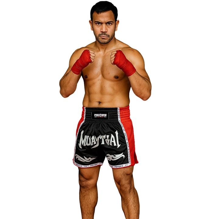 FIGHTERS - Thaibox Shorts / Elite Muay Thai / Schwarz-Rot