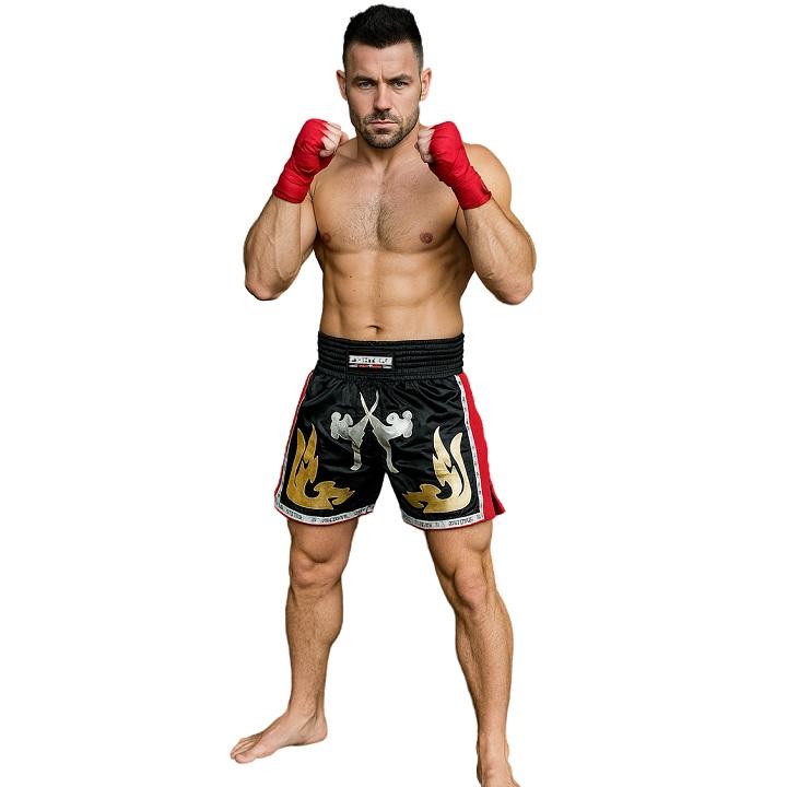 FIGHTERS - Thaibox Shorts / Elite Pro Fighters / Schwarz-Rot