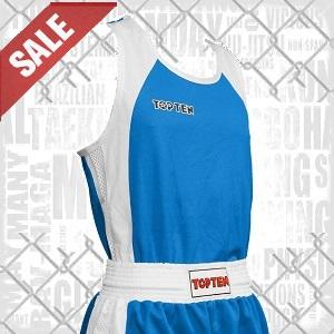 Top Ten - Men Boxing Shirt / Blau-Weiss