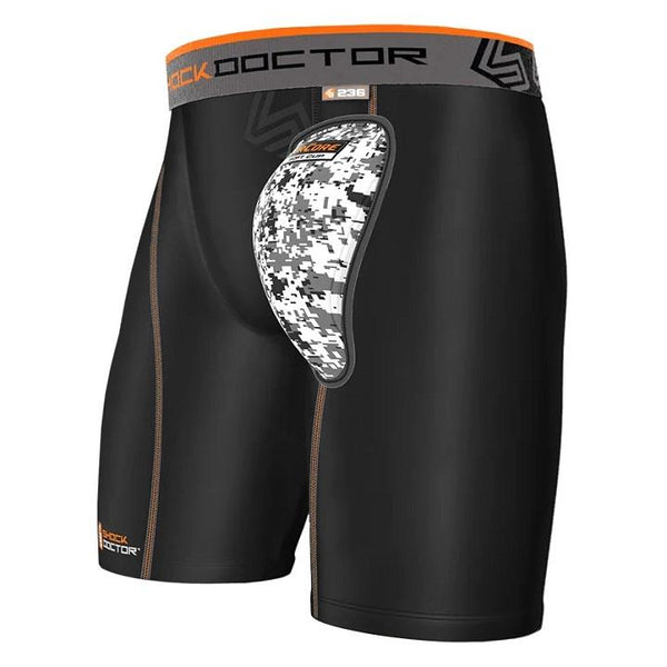 Shock Doctor - Compression Short mit AirCore Soft Cup Tiefschutz / Schwarz