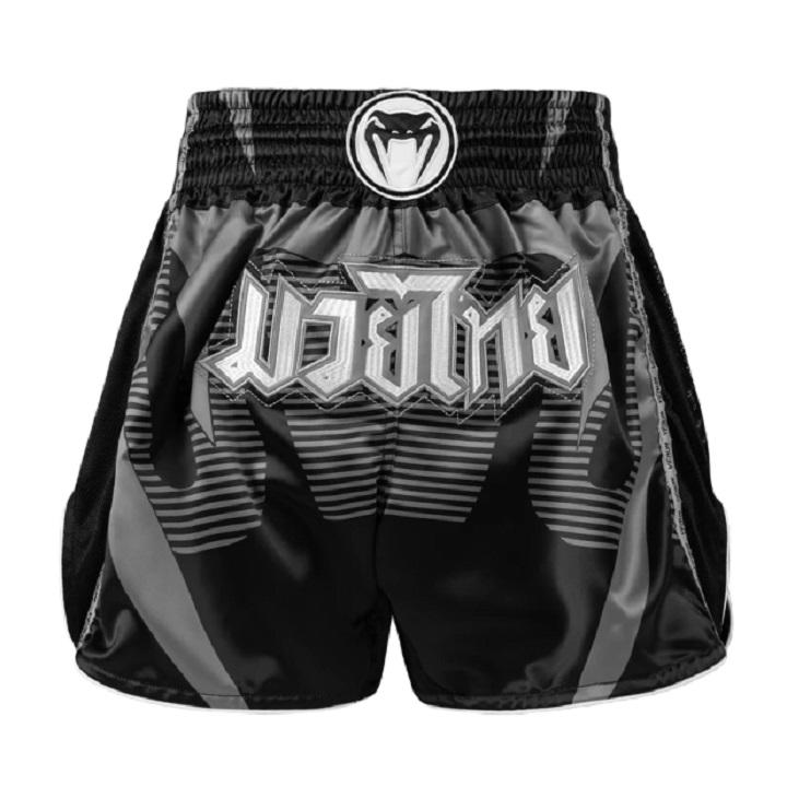 Venum - Muay Thai Shorts / Adrenaline / Schwarz-Silber-Grau