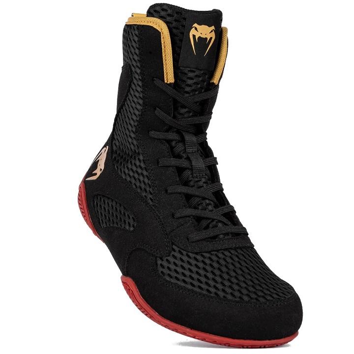 Venum - Boxschuhe Boxstiefel / Contender / Schwarz-Gold-Rot