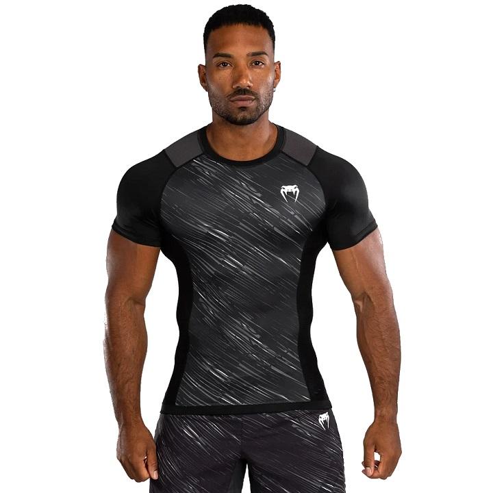 Venum - Rashguard / Tectonic Rapid / Short Sleeve / Schwarz-Grau
